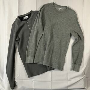 Amazon Essentials Avalanche Thermal Shirt Lot Men Medium Waffle Knit Long Sleeve